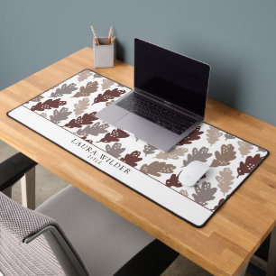 Rustic Falling Leaves Pattern  Desk Mat