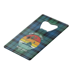 Rustic Family Beach House Palm Trees Custom Tartan