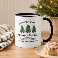 Rustic Family Christmas Tree Farm Monogram