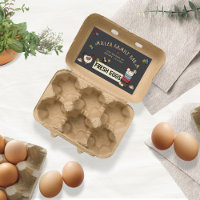 Rustic Family Farm Chicken Egg Carton Sticker