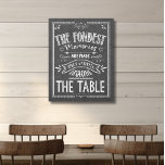 Rustic Family Quote Black White Vintage Chalkboard Canvas Print<br><div class="desc">Nothing brings people together like a family meal. Now you can celebrate the happy times and memories with this faux chalkboard art sign. Created to resemble chalk art, this sign is a perfect addition to a vintage, country, or farmhouse dining area. Makes a great gift for Christmas or Mother's Day....</div>