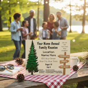 Rustic Family Reunion Invitations