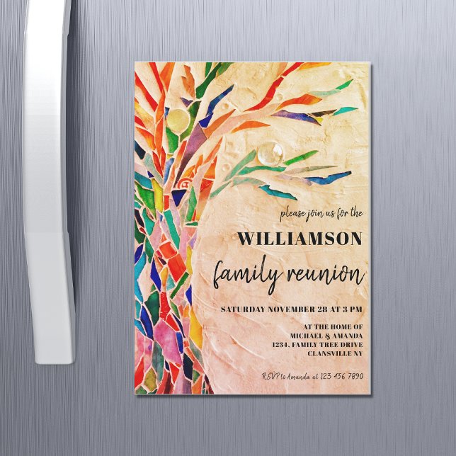 Rustic Family Tree Family Reunion  Magnetic Invitation (Creator Uploaded)