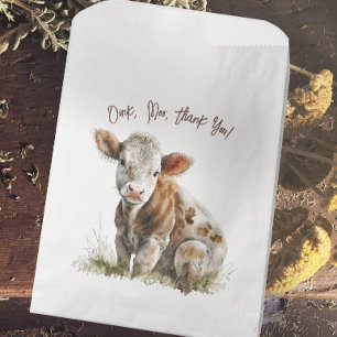 Rustic Farm Animal Cow Favour Bags