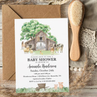 Rustic Farm Animal Gender Neutral Baby Shower
