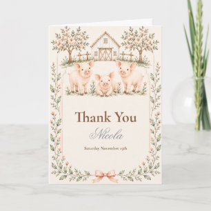 Rustic Farm Baby Shower Thank You Card