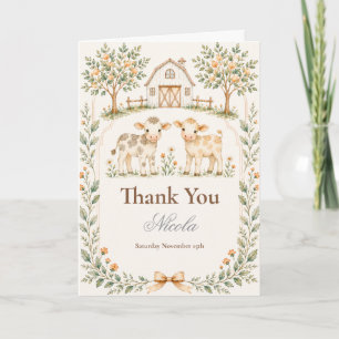 Rustic Farm Baby Shower Thank You Card