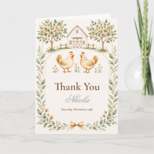 Rustic Farm Baby Shower Thank You Card