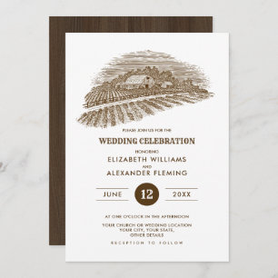 Rustic   Farm   Barn Wood Wedding Invitations