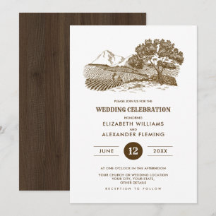 Rustic   Farm   Barn Wood Wedding Invitations