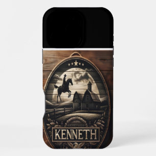 Rustic Farm Design With Rider iPhone 16 Pro Max Case