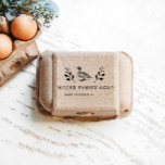 Rustic Farm Duck Egg Carton Stamp<br><div class="desc">Beautiful family farm egg carton stamp with a custom decorative font and duck illustration coupled with your own business name and details. Check out our store for more farmhouse office supplies.</div>