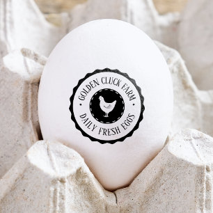 Rustic Farm Eggs Chicken Business Rubber Stamp
