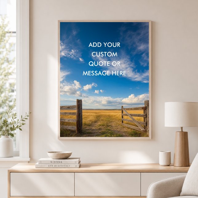 Rustic Farm Gate - Create Your Own Quate Poster (Custom Rustic Farm Gate - Create Your Own Quate Poster)