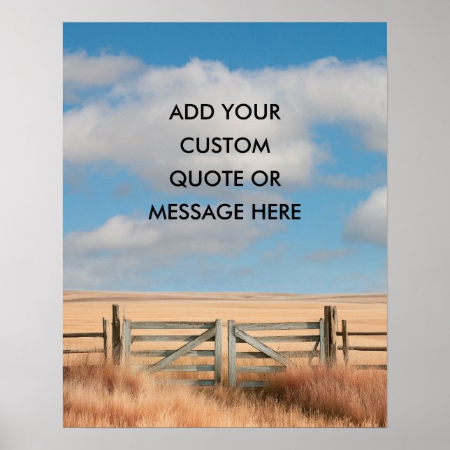 Rustic Farm Gate - Create Your Own Quate Poster (Front)