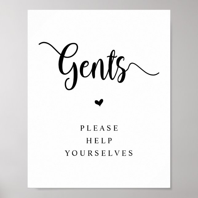 Rustic Farm, Gents, help yourselves, Washroom Poster (Front)