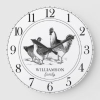 Rustic Farm House Chickens Family Name