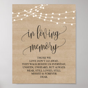 Rustic Farm In loving memory memorial sign