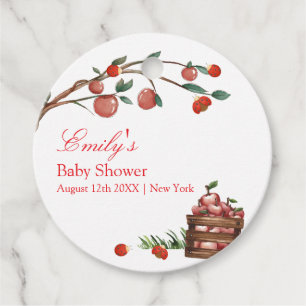 Rustic Farm Ladybug Apple Girl Baby Shower Favour Tags