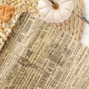 Rustic Farm Newspaper Wrapping Paper