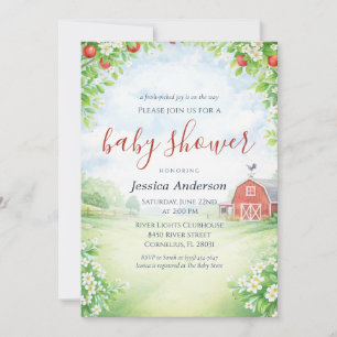 Rustic Farmer’s Market Fresh Gingham Baby Shower Invitation