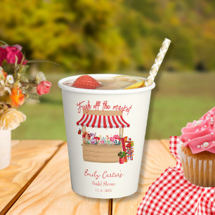 Rustic Farmer's Fresh off the Market Bridal Shower Paper Cups
