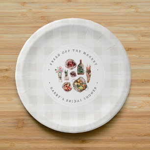 Rustic Farmers Market Bridal Shower Paper Plate