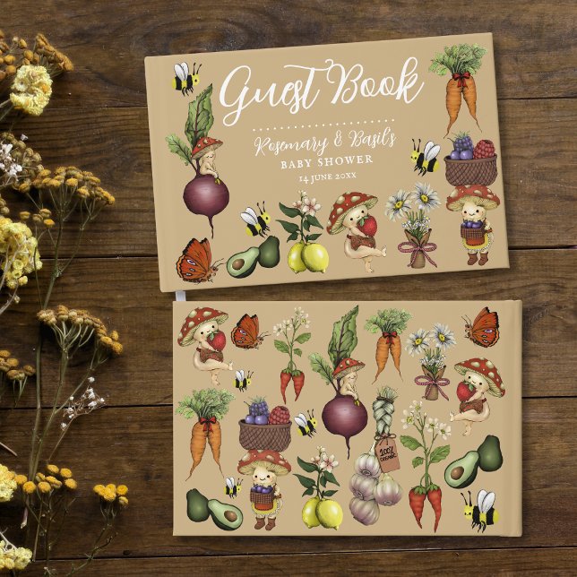 Rustic Farmers Market Little Sprout Baby Shower  Guest Book (Creator Uploaded)