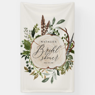 Rustic farmhouse barn botanical bridal shower banner