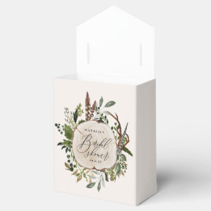 Rustic farmhouse barn botanical bridal shower favour box