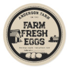 Rustic Farmhouse Barn Fresh Eggs Label Sticker