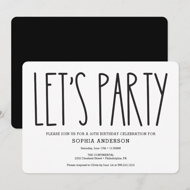 Rustic Farmhouse Birthday Party Invitation (Front/Back)