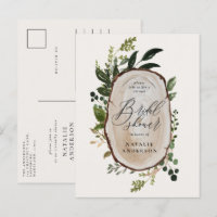 Rustic farmhouse botanical virtual bridal shower