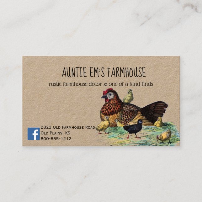 Rustic Farmhouse Business Card (Front)