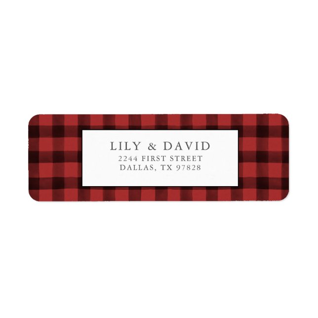 Rustic Farmhouse Cabin Red Black Check Plaid (Front)