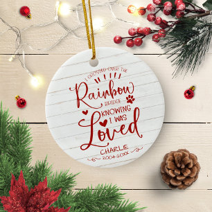 Rustic Farmhouse Cat Or Dog Pet Memorial Keepsake Ceramic Tree Decoration