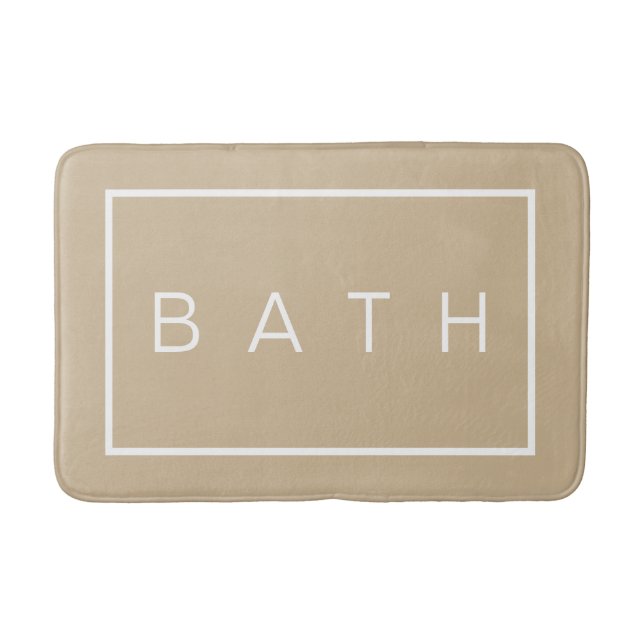 Rustic Farmhouse Chic Light Beige Memory Foam Bath Mat (Front)
