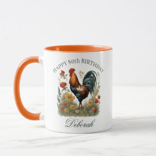 Rustic Farmhouse Chicken Custm Name Kitchen Tea Mug