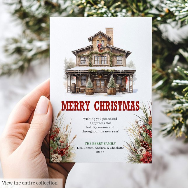 Rustic farmhouse Christmas greeting card printable (Rustic farmhouse Christmas greeting card printable

)