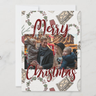 Rustic Farmhouse Christmas   Holiday Card