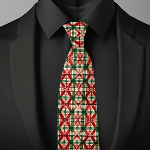 Rustic Farmhouse Christmas Pattern  Tie