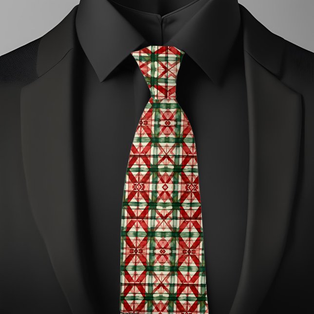 Rustic Farmhouse Christmas Pattern  Tie (Creator Uploaded)
