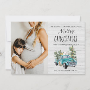 Rustic Farmhouse Christmas Pregnancy Announcement