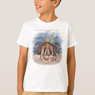 Rustic Farmhouse Christmas Traditional Nativity T-Shirt