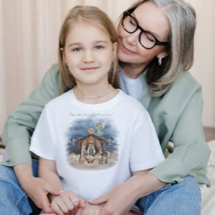 Rustic Farmhouse Christmas Traditional Nativity Toddler T-Shirt