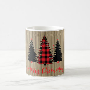 Rustic Farmhouse Christmas Tree Trio Coffee Mug