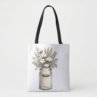 Rustic Farmhouse Cotton & Wildflower Arrangement |