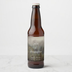Rustic Farmhouse Country Barn Simple Wedding Favou Beer Bottle Label