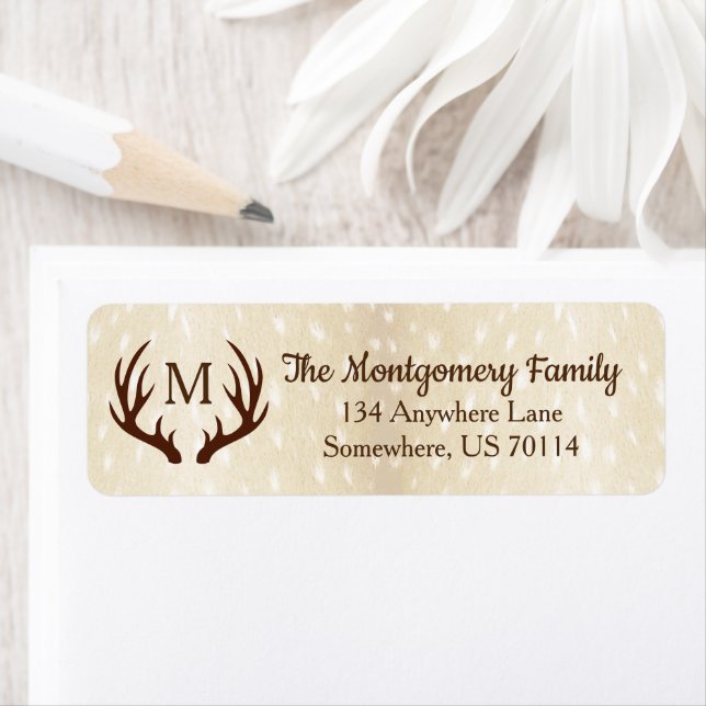 Rustic Farmhouse Country Deer Antlers Fawn Fur (Insitu)