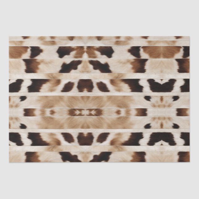 Rustic Farmhouse Cowboy Western Country Cow Print  Tissue Paper (Front)